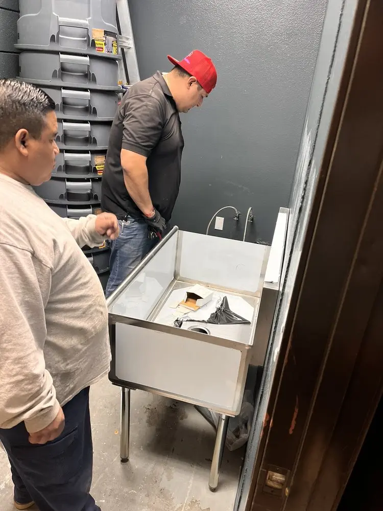 Commercial plumbing and sink installation in Irvington